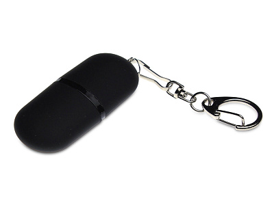 USB 2.0- флешка Goutte Soft-touch на 16 Гб каплевидной формы (Чёрный)