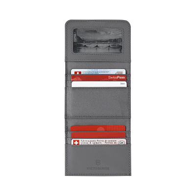 Бумажник VICTORINOX Travel Essentials Tri-Fold Wallet, серый, полиэстер, 9x2x10 см