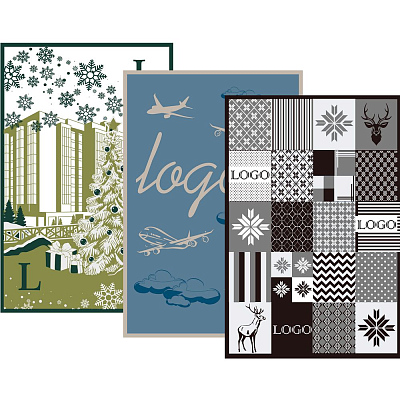 Плед на заказ Tricksy Net 3 цвета М полушерсть