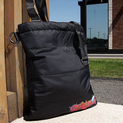 Шоппер Superbag Bubble, стёганый, с магнитной кнопкой (черный)