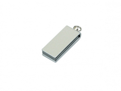 USB 2.0- флешка мини на 16 Гб с мини чипом в цветном корпусе (Серебристый)