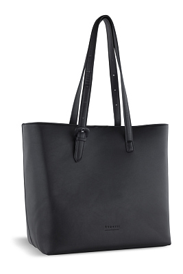 Бизнес-шоппер женский наплечный BUGATTI Luna , полиуретан, 47 х 18 х 34 см (Черный)