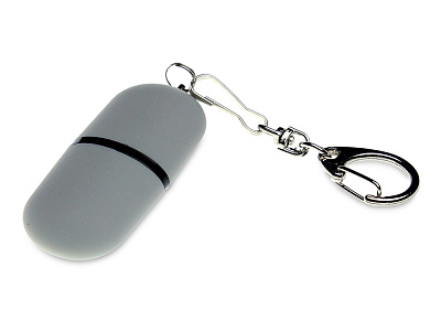USB 2.0- флешка Goutte Soft-touch на 8 Гб каплевидной формы (Серый)