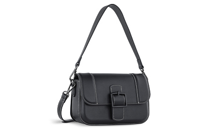 Сумка женская наплечная BUGATTI Zita, черная, полиуретан, 22 x 10 x 15 см (Черный)