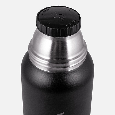 Термос Relaxika 1000 со стикерпаком, черный