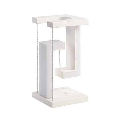 Левитирующая настольная лампа "Twin" с функцией беспроводной зарядки, белый