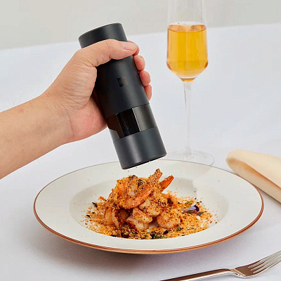 Электрическая мельница для специй HuoHou Electric Grinder Rechargeable, черный (Чёрный)