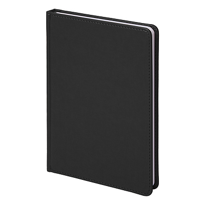 Ежедневник недатированный Anderson, А5,  черный, белый блок (Чёрный)