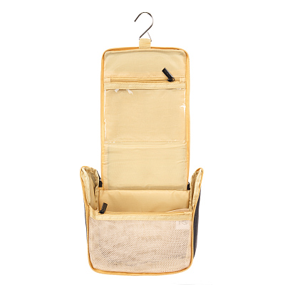 Несессер TORBER, дорожный, чёрный/бежевый, полиэстер 300D, 20 х 18 х 8 см