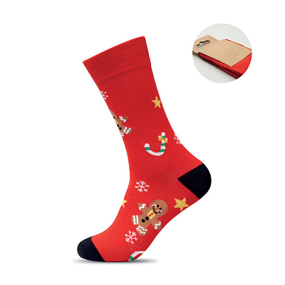 Pair of Christmas socks M (Красный)