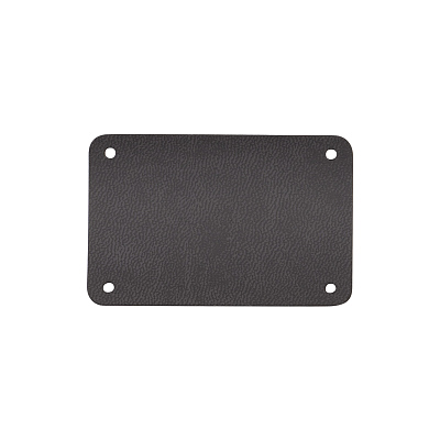 Шильд 4х6 см имитация кожи, темно-серый (Тёмно-серый)