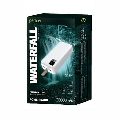 ПЗУ Perfeo WATERFALL 30000, черный