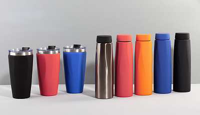 Термостакан "Calypso" 500 мл, покрытие soft touch, синий