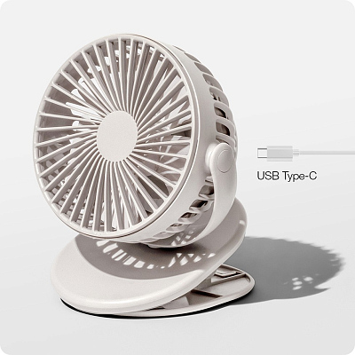 Портативный вентилятор на клипсе Solove F3, темно-синий