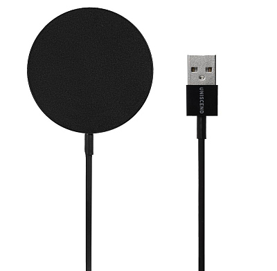 Беспроводное зарядное устройство с магнитами Magmate, черное (Чёрный)