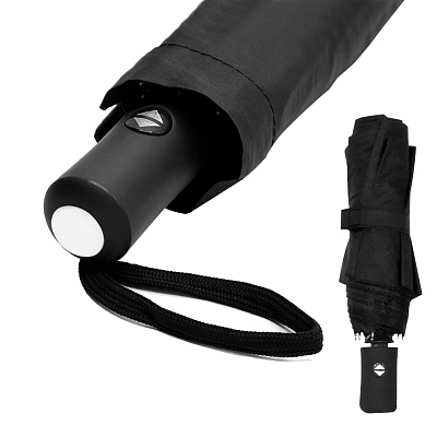 Автоматический противоштормовой зонт Vortex To Go, чёрный/белый (Черный/белый)