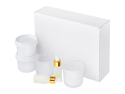 Набор для создания 2-х ароматических свечей: амбра и табак/маракуйя, сандал и пачули (Белый)