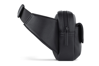 Сумка на пояс мужская BUGATTI Rico, черный, полиуретан, 22 x 7 x 15 см