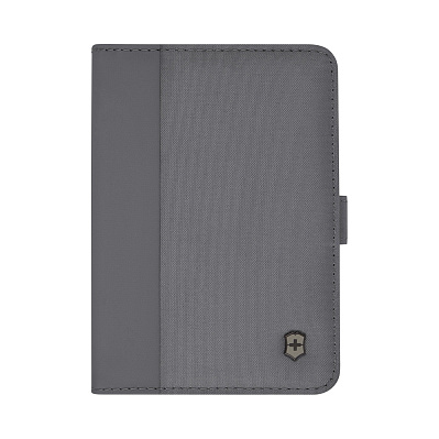Обложка для паспорта VICTORINOX Travel Essentials, с защитой от сканирования RFID, серая, полиэстер, 11x1x15 см (Серый)