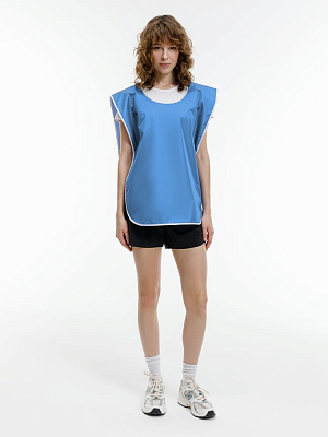 Манишка Member, голубая с белым