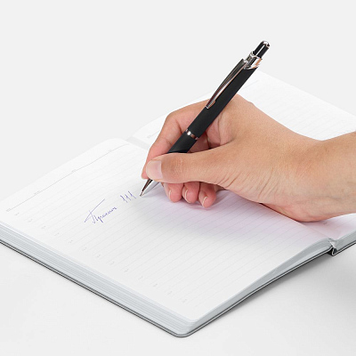 Ручка шариковая Chromos Soft Touch, черная