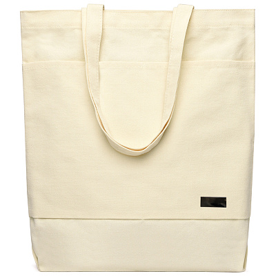 Сумка для покупок JETTA 325 г/м² с шильдом, натуральный (Натуральный/шильд (чёрный глянцевый никель)) Сумка для покупок JETTA 325 г/м² с шильдом, натуральный (Натуральный/шильд (чёрный глянцевый никель))