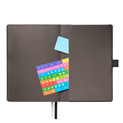 Ежедневник Арктик (Arctic) недатированный, белый/черный