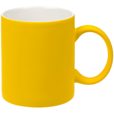 Кружка Promo Soft с покрытием софт-тач, желтая (Желтый)
