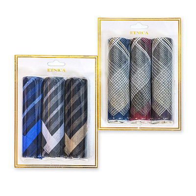 Подарочный набор мужских носовых платков "ETNICA" Пд20