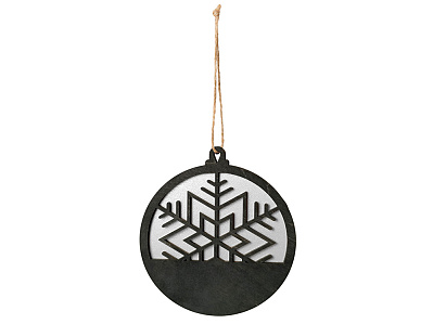 Подвеска деревянная Noirflake (Черный/серебристый)
