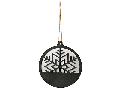 Подвеска деревянная Noirflake (Черный/серебристый)