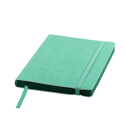 Ежедневник недатированный Shady, А5, мятный, кремовый блок в линейку, зеленый обрез (Мятный) Ежедневник недатированный Shady, А5, мятный, кремовый блок в линейку, зеленый обрез (Мятный)