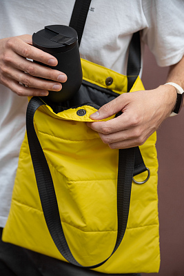 Шоппер Superbag Bubble, с магнитной кнопкой (желтый с черным)