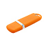 Флешка Shape с покрытием Софт Тач в футляре, оранжевая - Фото 2