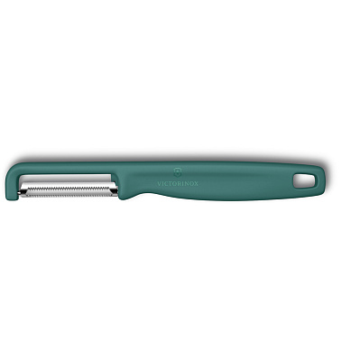 Овощечистка VICTORINOX IOTA, серрейторное лезвие из нержавеющей стали, зеленая (Зеленый)