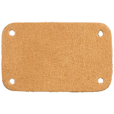 Лейбл кожаный Beta, S  (Бежевый)