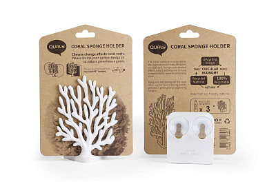 Держатель для мочалок coral sponge (Белый)