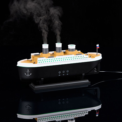 Увлажнитель-ароматизатор Steam Stream, черный (Чёрный)