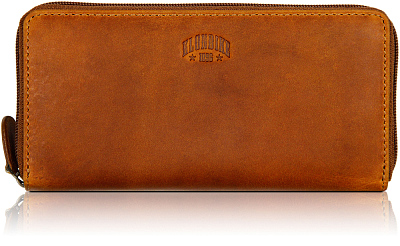 Кошелек KLONDIKE DIGGER «Viola», натуральная кожа в коньячном цвете, 19,5 х 10 x 2,5 см (Коричневый)