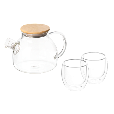 Набор чайный Калипсо (Calipso), 3 предмета (Прозрачный)