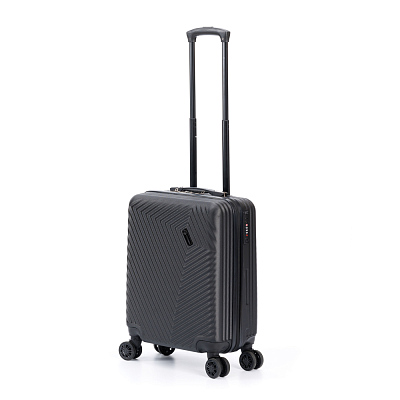 Чемодан TORBER Lama, чёрный, ABS-пластик, 38 х 21 х 55 см, 37 л (Черный)