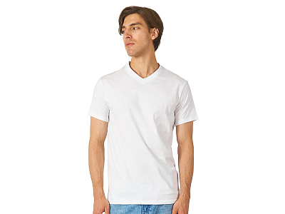 Футболка Heavy Super Club мужская с V-образным вырезом (Белый)