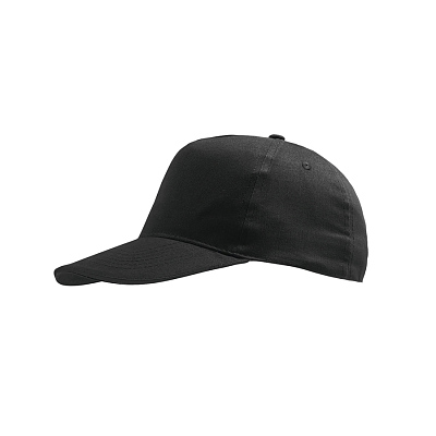 Бейсболка детская SUNNY KIDS, 5 клиньев, застежка на липучке (Чёрный)