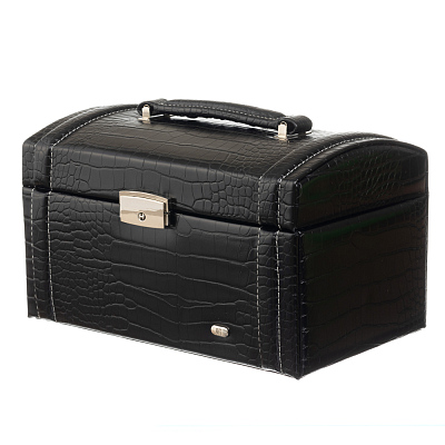 Шкатулка для украшений Jardin D'Ete, цвет черный,  "рептилия", 24,5 х 17 х 14,5 см