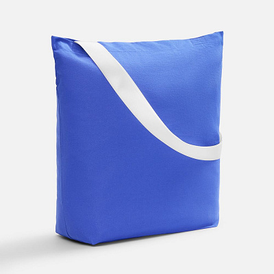 Шопер B5  с широкими белыми ручками (Синий)