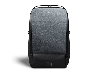 Водостойкий антикражный рюкзак FlexPackPro для ноутбука 15.6 (Серый/черный)