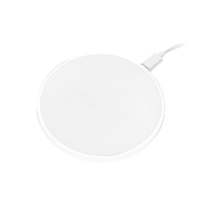 Беспроводное зарядное устройство с подсветкой 15W Auris, белое (Белый)