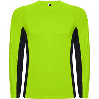 Спортивная футболка SHANGHAI L/S мужская, ФЛУОРЕСЦЕНТНЫЙ ЗЕЛЕНЫЙ/ЧЕРНЫЙ XL (Флуоресцентный зеленый/Черный)