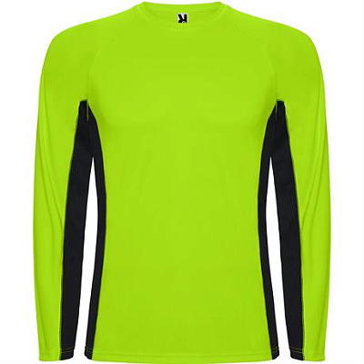 Спортивная футболка SHANGHAI L/S мужская, ФЛУОРЕСЦЕНТНЫЙ ЗЕЛЕНЫЙ/ЧЕРНЫЙ XL (Флуоресцентный зеленый/Черный)