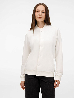 Бомбер унисекс Nuppu, молочно-белый (Белый)